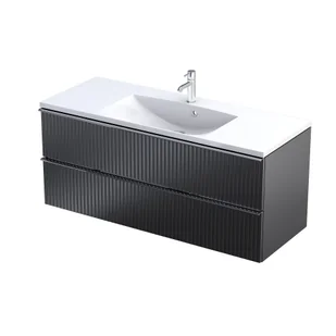 Szafka łazienkowa pod umywalkę Oristo Etna 50X119,6X45,5 czarny mat OR52-SD2S-120-8R - Szafki łazienkowe - miniaturka - grafika 1