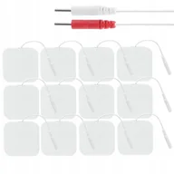 Masażery - Elektrody Żelowe Tens Ems 4X4 Cm Nakładki Pady Do Elektrostymulatora 12 Szt - miniaturka - grafika 1