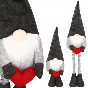 Skrzat szary 63-93 cm teleskopowe nóżki krasnal świąteczny gnom CA0694 - Ozdoby bożonarodzeniowe - miniaturka - grafika 1