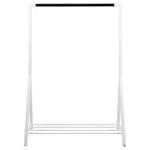 Actona Wieszak Na Ubrania Z Półką Breni 165X117X59 Biały - Wieszaki i stojaki - miniaturka - grafika 1
