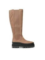 Kozaki damskie - Clarks Kozaki Orianna2 261748184 Beżowy - miniaturka - grafika 1