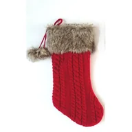 Ozdoby bożonarodzeniowe - Skarpeta świąteczna 50 cm - miniaturka - grafika 1