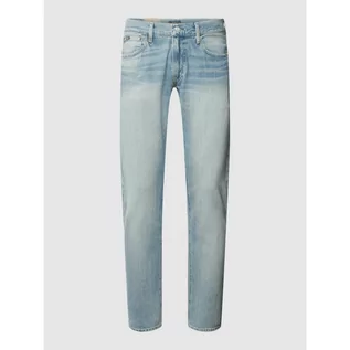 Spodnie męskie - Jeansy o kroju slim fit z detalami z logo - Polo Ralph Lauren - grafika 1