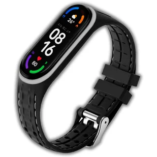 Opaska pasek sportowy Vanfone do Xiaomi Mi Band 5/6, Amazfit Band 5, czarno-szary - Akcesoria do smartwatchy - miniaturka - grafika 1
