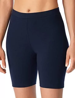 Spodnie damskie - Schiesser damskie spodnie piżamowe biker, Ciemnoniebieski, 34 - grafika 1