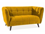 Sofy i kanapy - Signal CASTELLO 2 VELVET sofa, kolor - curry tap. BLUVEL 68, nogi - wenge - miniaturka - grafika 1