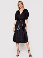 Sukienki - TwinSet Sukienka codzienna 211TT2490 Czarny Regular Fit - miniaturka - grafika 1