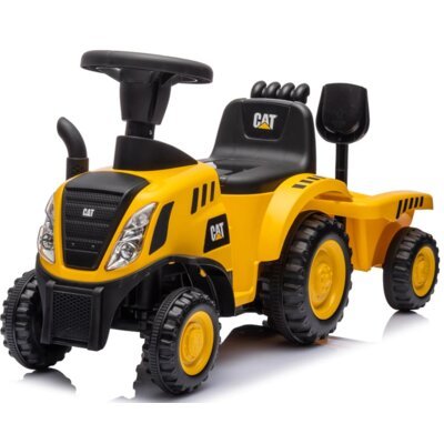 Jeździk SUN BABY Traktor z przyczepą CAT Żółty