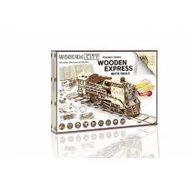 Wooden.City Drewniane puzzle 3D Wooden Express + tory kolejowe - Puzzle - miniaturka - grafika 1