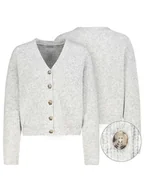 Swetry damskie - Sublevel Kardigan w kolorze jasnoszarym - miniaturka - grafika 1