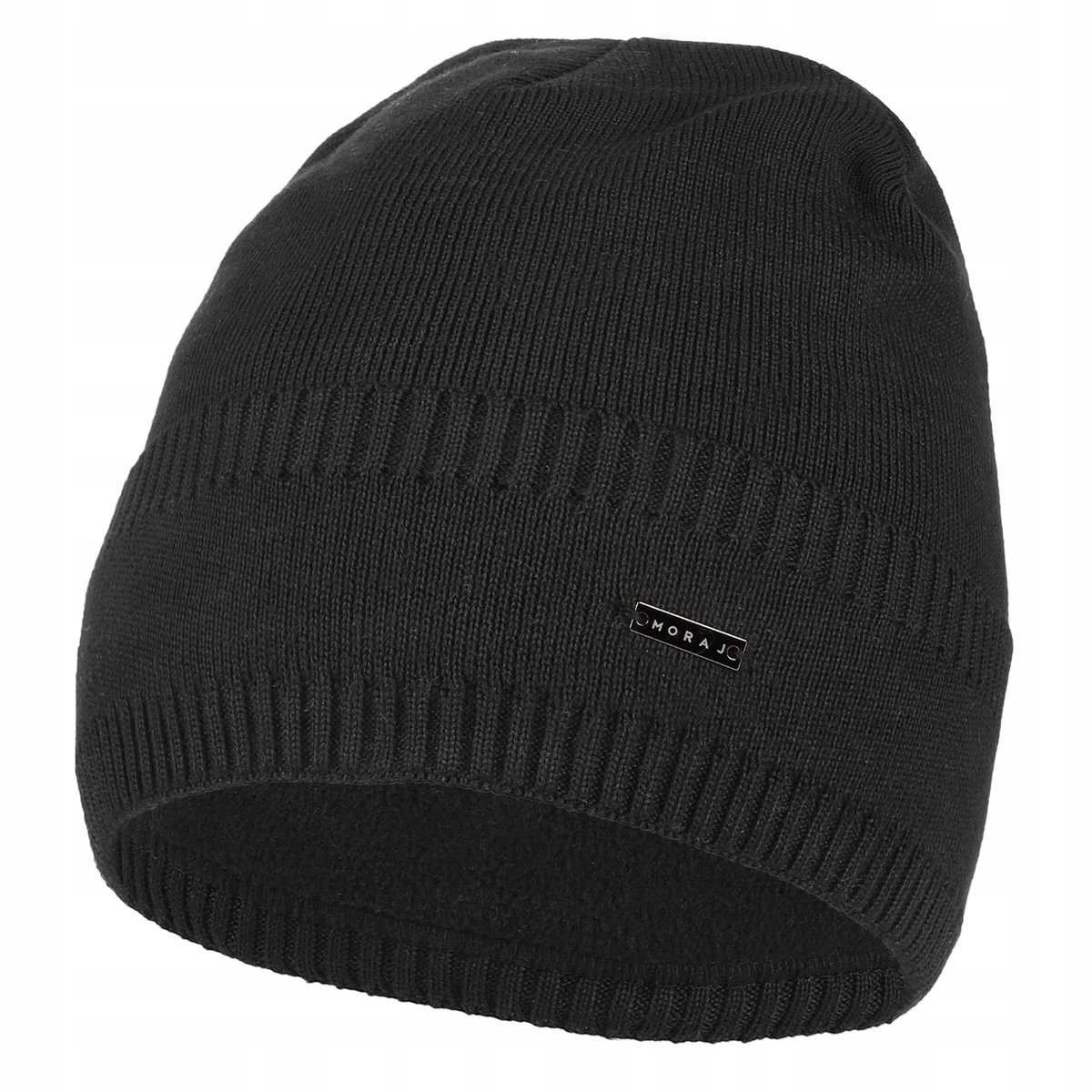 Czapka męska z polarem Moraj DCM1200-004 czarny