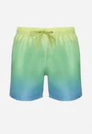 Kąpielówki męskie - Zielone Kąpielówki z Cieniowanym Wzorem Izantia - miniaturka - grafika 1