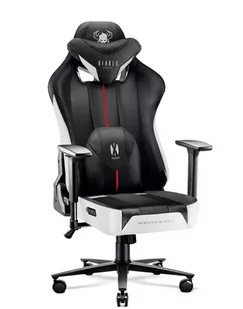 Fotel gamingowy Diablo X-Player 2.0 King (XL): Fotel Diablo X-Player 2.0 King: Biało-czarny - Fotele gamingowe - miniaturka - grafika 1