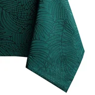 Obrusy i serwetki - Obrus Gaia Butelkowa zieleń Tłoczony Roślinny 130x180 owal AmeliaHome - TCLOTH/AH/GAIA/HMD/BOTTLEGREEN/O130X180 - miniaturka - grafika 1