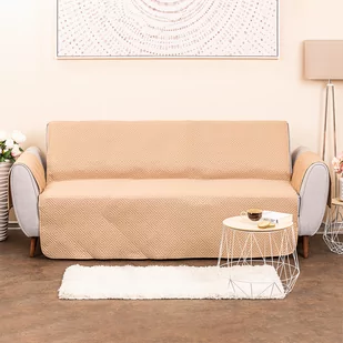 4Home Narzuta na kanapę Doubleface ciemnobeżowy/beżowy, 180 x 220 cm, 180 x 220 cm - Narzuty - miniaturka - grafika 1