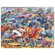 Puzzle 35 el. Wyścig Monster Trucków Larsen - Puzzle - miniaturka - grafika 1