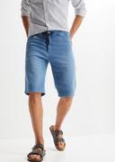 Spodnie damskie - Bermudy dresowe w optyce dżinsowych, w wygodnym fasonie, Regular Fit - bonprix - miniaturka - grafika 1