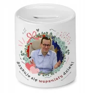 Skarbonki - Skarbonka Mateusz Morawiecki na Urodziny Prezent z Nadrukiem ze Zdjęciem - miniaturka - grafika 1