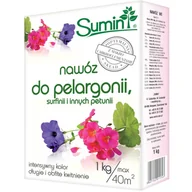 Nawozy ogrodnicze - Sumin NAWÓZ DO PELARGONII, SUFRINII I INNYCH PETUNII 1KG OPTYMALNY SKŁAD - miniaturka - grafika 1