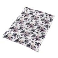 Koce - Nowoczesny pluszowe koce Ciemne kwiaty ekologiczny, Fabricsy - miniaturka - grafika 1