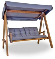 Huśtawki - Westmann Drewniana huśtawka gankowa Pera 2000 Antracyt 203x116x180 cm - miniaturka - grafika 1