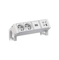 Listwy zasilające - BACHMANN DESK2 ALU WHITE 2xUTE 1xUSB A/C 22W 0,2m GST18 - miniaturka - grafika 1