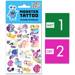 TATUAŻE ZMYWALNE DLA DZIECI MY LITTLE PONY WZORY ORYGINALNE - Zabawki kreatywne - miniaturka - grafika 1