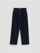 Spodnie damskie - Reserved - Jeansy regular - granatowy - miniaturka - grafika 1