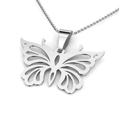 Zawieszki - Zawieszka srebrna motyl - miniaturka - grafika 1