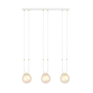 Emibig GLAM 3 WHITE/MIODOWY 1117/3 lampa wisząca szklane klosze GLAMOUR 1117/3 - Lampy sufitowe - miniaturka - grafika 1