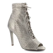 Botki damskie - Złote Botki Carinii Damskie Eleganckie Obuwie - miniaturka - grafika 1