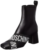 Botki damskie - Love Moschino Damskie sztyblety SCA.nod.grosso75 Vitello, czarne, 39 EU - miniaturka - grafika 1