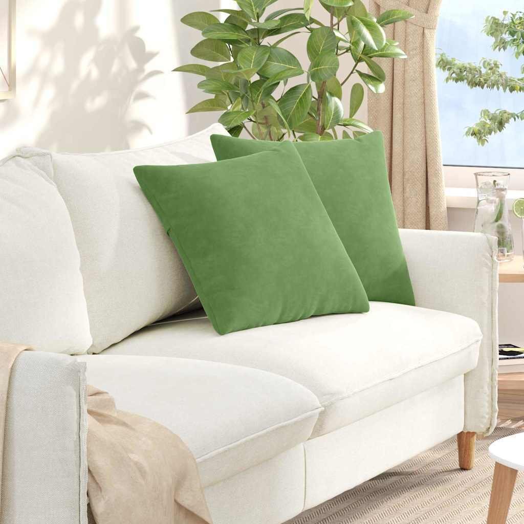 vidaXL vidaXL Poduszki na sofę 2 pcs Jasnozielony 50 x 50 cm