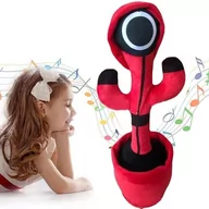 Zabawki interaktywne dla dzieci - Zabawka Dla Dzieci - Tańczący I Śpiewający Kaktus Squid Game - Czerwony Koło - miniaturka - grafika 1
