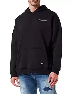 Urban Classics Męska bluza z kapturem oversized z logo, czarny, S - Bluzy męskie - miniaturka - grafika 1