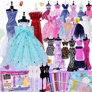 PROJEKTOWANIE MODY UBRAŃ PROJEKTANTKA ZESTAW DO PROJEKTOWANIA MODA DIY - Zabawki kreatywne - miniaturka - grafika 1