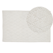 Dywany - Beliani Biały dywan 60 x 90 cm ERZIN - miniaturka - grafika 1