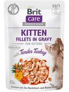Mokra karma dla kotów - Brit Care Cat Fillets in gravy with tender turkey 85 g filety indyka w sosie - miniaturka - grafika 1