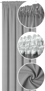 Zasłona gotowa na taśmie 145x180 zasłony krótkie wewnętrzne matowe zasłonki - Zasłony - miniaturka - grafika 1