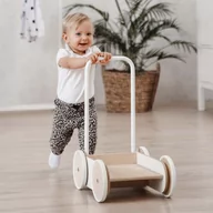 Chodziki - ooh noo Pchacz chodzik dla dziecka biały - miniaturka - grafika 1