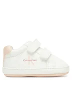 Buty dla dziewczynek - Calvin Klein Sneakersy Low Cut Velcro V0A9-83080-1582A Biały - miniaturka - grafika 1