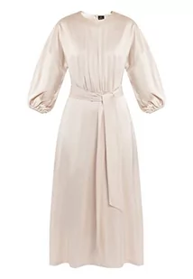 DreiMaster Klassik Damska sukienka maxi z satyny Coliny, beżowo-różowa, L, beżoworóżowy, L - Sukienki - miniaturka - grafika 1