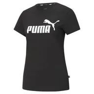 Koszulki sportowe damskie - Damska koszulka z logo Essentials PUMA Black - miniaturka - grafika 1