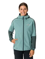 Kurtki damskie - Kurtka przeciwdeszczowa sportowa damska Vaude Moab Rain II - zielona - miniaturka - grafika 1