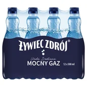 Woda - Żywiec Zdrój Mocny Gaz Woda źródlana 12 x 500 ml - miniaturka - grafika 1