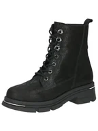 Botki damskie - CAPRICE Damskie sztyblety Lace Boot Heel 9-25218-43, Black nubuc, 40 EU - miniaturka - grafika 1