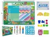 Zabawki interaktywne dla dzieci - Mata do kolorowania wodnym pisakiem dino 100x80cm - Madej - miniaturka - grafika 1