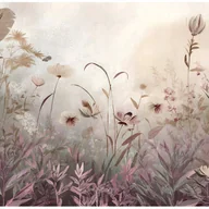 Fototapety - Fototapeta Kiwaty Łąka Vintage Beżowy 400x280 cm Tapeta Do Sypialni Salonu Kuchni Na Flizelinie - miniaturka - grafika 1