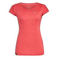 Koszulki i topy damskie - Salewa Puez Melange Dry W S/S Tee, koszulka damska, melanż czerwony Rose Red Melange 40/34 - miniaturka - grafika 1