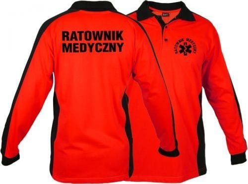 North Wind + medical Koszulka ratownicza Polo FLUO męska z długim rękawem